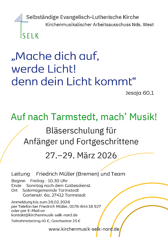 Einladungsplakat f&uuml;r die Schulung in Tarmstedt