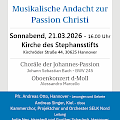 Bild der Einladung zu musikalischen Andacht zur Passion Christi
