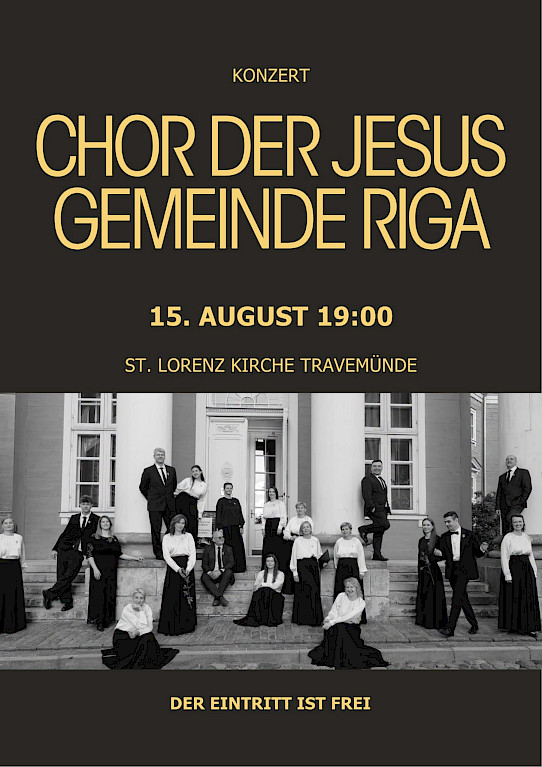 Einladungsplakat f&uuml;r das Konzert in Travem&uuml;nde