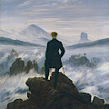 Wanderer über dem Nebelmeer von Caspar David Friedrich